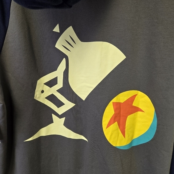 Disney Pixar The World of PIXAR  Zip Hoodie Jacket Gray L - Picture 6 of 12